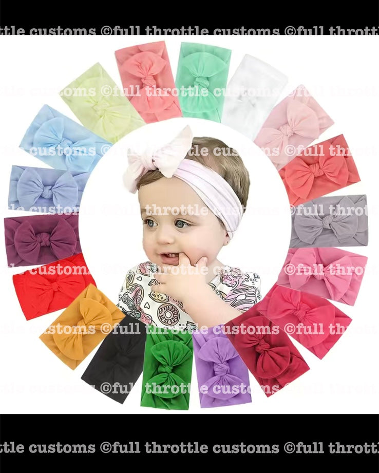 18pcs Soft Elastic Newborn Baby Bows